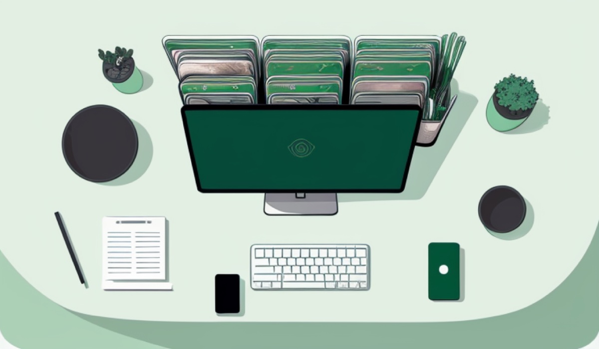 Ilustração: mesa organizada com cartões de crédito, calendário e moedas